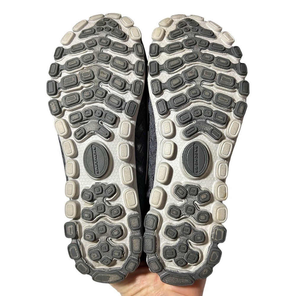 Skechers Charcoal Gray Knit Memory Foam Women’s Comfort Shoes Flats Sz 6 - Picture 4 of 6